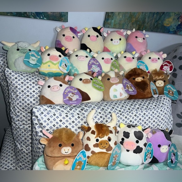 Squishmallows Cow bundle of 19 different squaihmallow cows - Picture 3 of 8